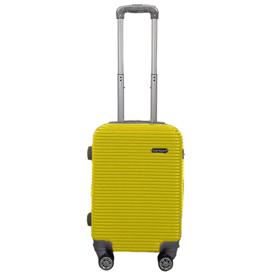 Чемодан мини XS для ручной клади Carbon 0508 пластиковый Желтый