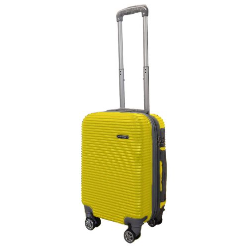 Чемодан мини XS для ручной клади Carbon 0508 пластиковый Желтый