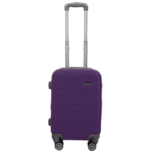 Чемодан мини XS для ручной клади Carbon 0508 пластиковый Фиолетовый