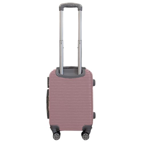 Чемодан мини XS для ручной клади Carbon 0508 пластиковый Розовое золото