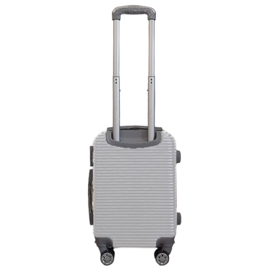 Чемодан мини XS для ручной клади Carbon 0508 пластиковый Серебряный
