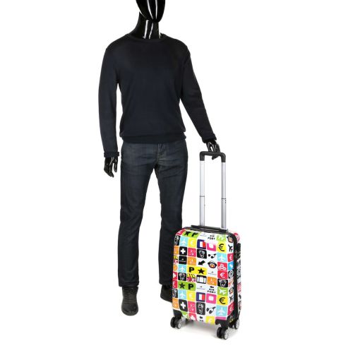 Чемодан малый S Madisson Snowball 36820T поликарбонат Разноцветный