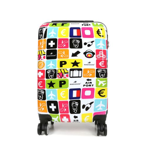 Чемодан малый S Madisson Snowball 36820T поликарбонат Разноцветный