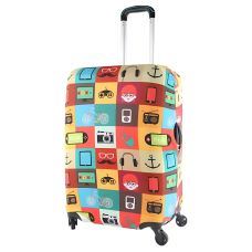 Чехол для чемодана Snowball 33030/modern Средний M Разноцветный
