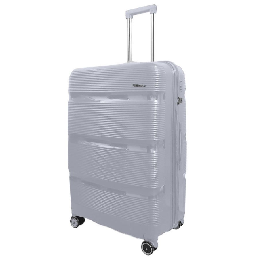 Чемодан большой Milano bag 0307 полипропилен Серебряный