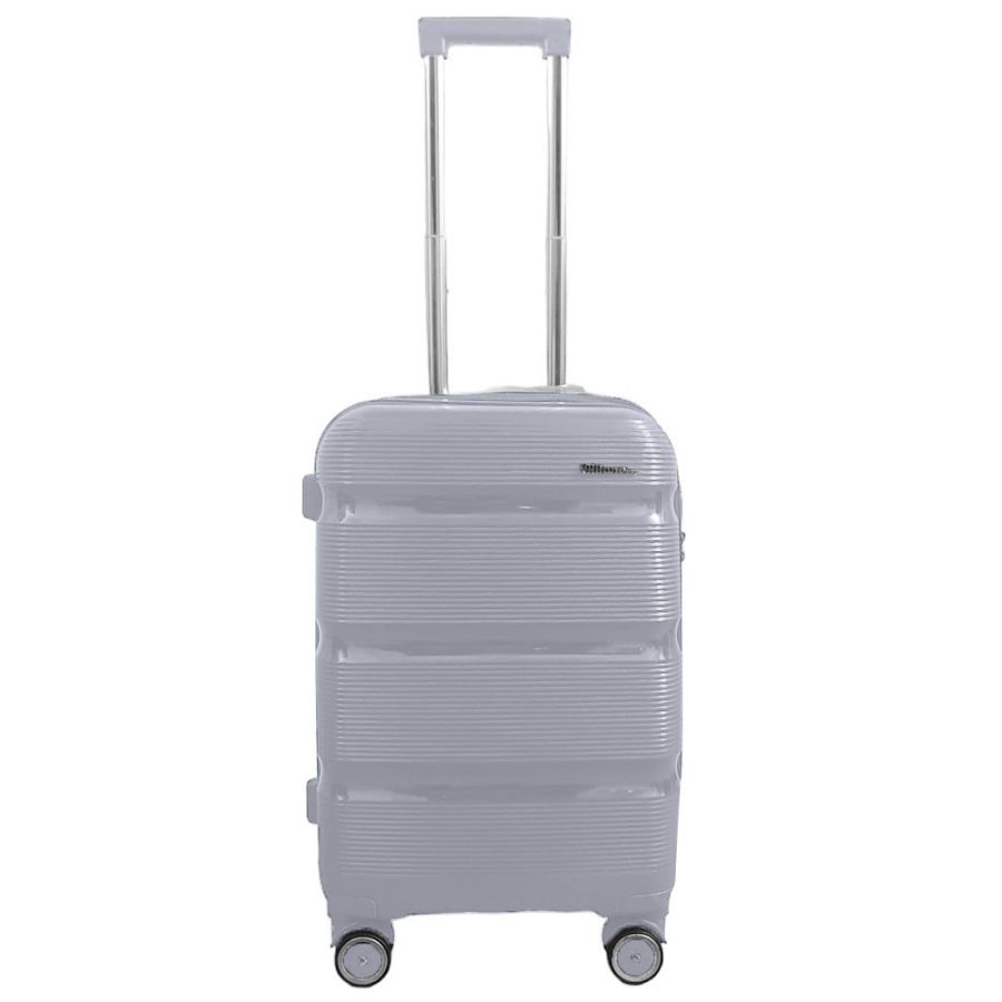 Чемодан маленький под ручную кладь Milano bag 0307 полипропилен Серебряный