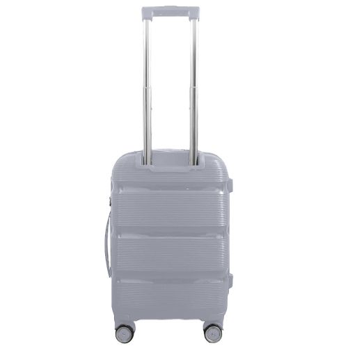 Чемодан маленький под ручную кладь Milano bag 0307 полипропилен Серебряный