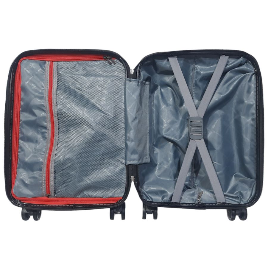 Мини чемодан под ручную кладь Milano bag 0307 полипропилен Серебряный