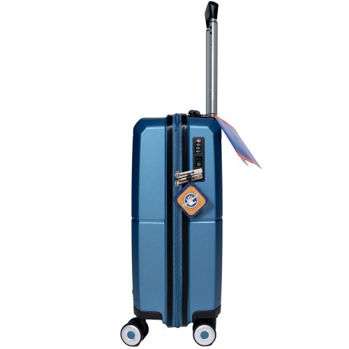 Чемодан маленький S под ручную кладь Snowball 49103 полипропилен Синий