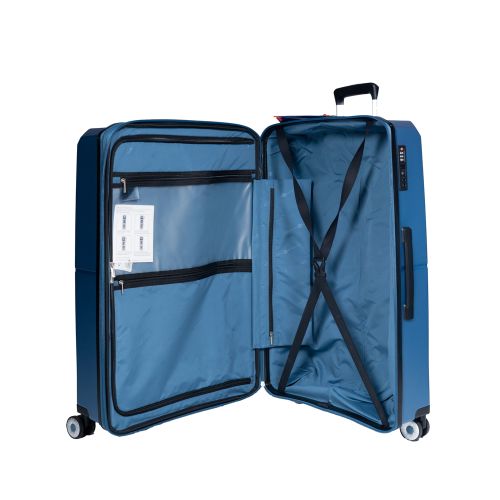 Чемодан маленький S под ручную кладь Snowball 49103 полипропилен Синий