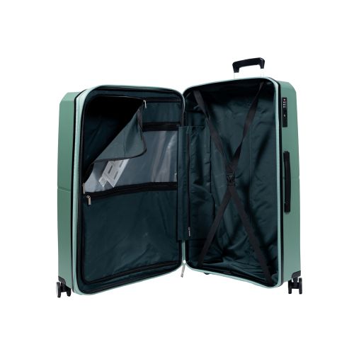 Чемодан средний M Snowball 49103 полипропилен Зелёный