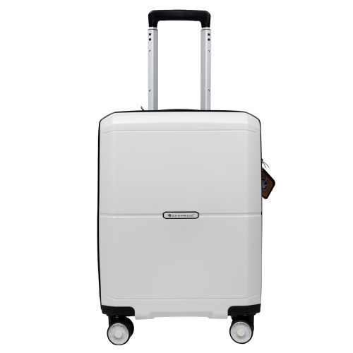 Чемодан маленький S под ручную кладь Snowball 49103 полипропилен Белый
