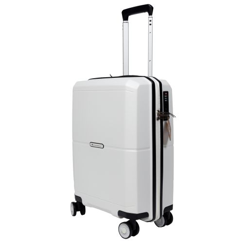 Чемодан маленький S под ручную кладь Snowball 49103 полипропилен Белый