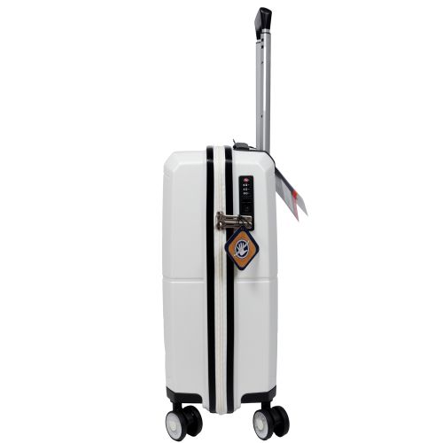 Чемодан маленький S под ручную кладь Snowball 49103 полипропилен Белый