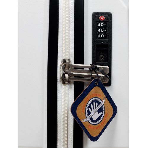 Чемодан маленький S под ручную кладь Snowball 49103 полипропилен Белый