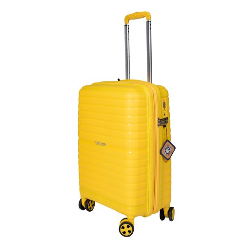Чемодан маленький S под ручную кладь Snowball 49203 полипропилен Желтый