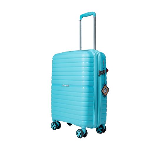 Чемодан маленький S под ручную кладь Snowball 49203 полипропилен Голубой