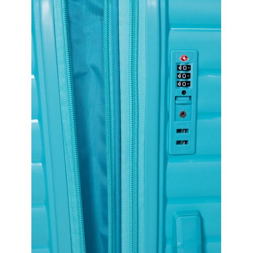 Чемодан маленький S под ручную кладь Snowball 49203 полипропилен Голубой