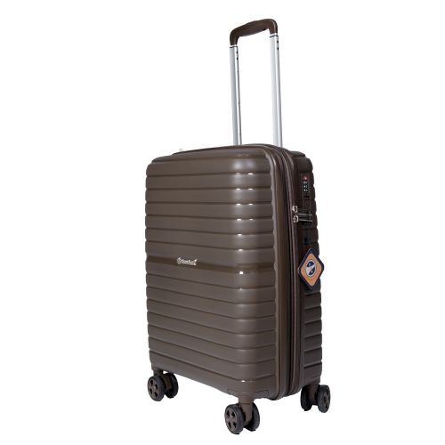 Чемодан маленький S под ручную кладь Snowball 49203 полипропилен Коричневый
