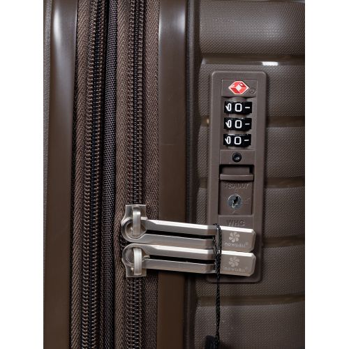 Чемодан маленький S под ручную кладь Snowball 49203 полипропилен Коричневый