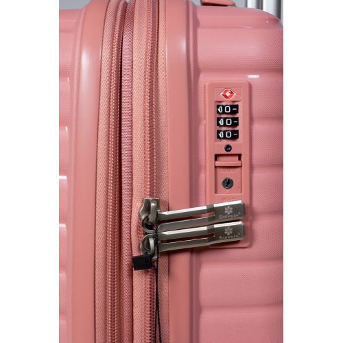 Чемодан маленький S под ручную кладь Snowball 49203 полипропилен Розовое золото