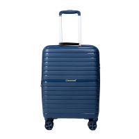 Чемодан маленький S под ручную кладь Snowball 49203 полипропилен Тёмно-синий