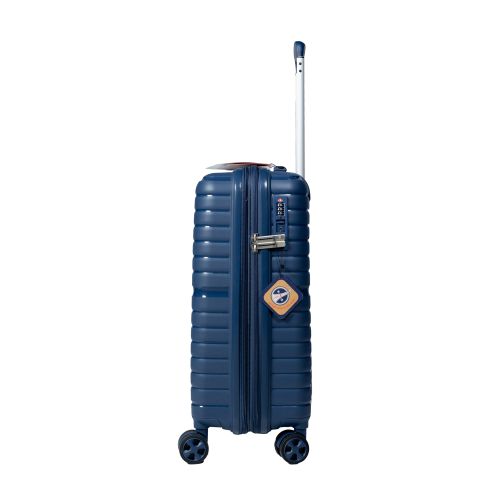 Чемодан маленький S под ручную кладь Snowball 49203 полипропилен Тёмно-синий