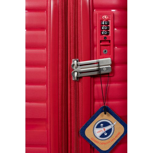 Чемодан маленький S под ручную кладь Snowball 49203 полипропилен Красный