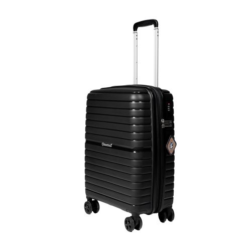 Чемодан маленький S под ручную кладь Snowball 49203 полипропилен Чёрный