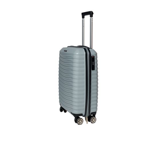 Чемодан маленький S под ручную кладь Snowball 43803 полипропилен Серебряный