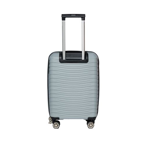 Чемодан маленький S под ручную кладь Snowball 43803 полипропилен Серебряный