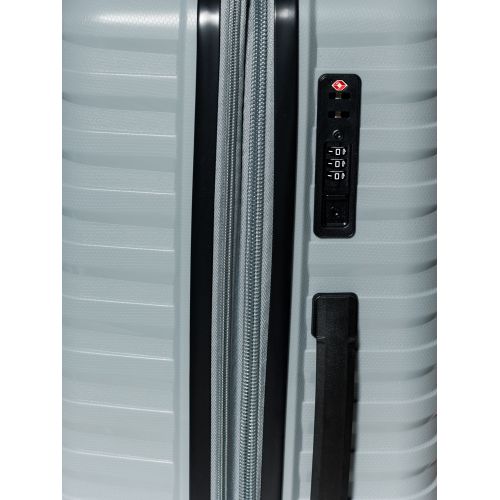 Чемодан маленький S под ручную кладь Snowball 43803 полипропилен Серебряный