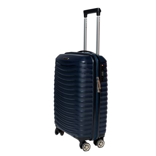 Чемодан маленький S под ручную кладь Snowball 43803 полипропилен Тёмно-синий