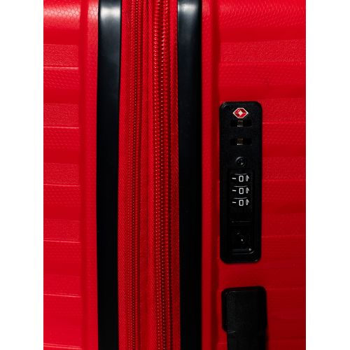 Чемодан маленький S под ручную кладь Snowball 43803 полипропилен Красный