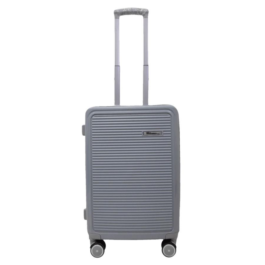 Чемодан маленький S ручная кладь Milano bag 024 полипропилен Серебряный