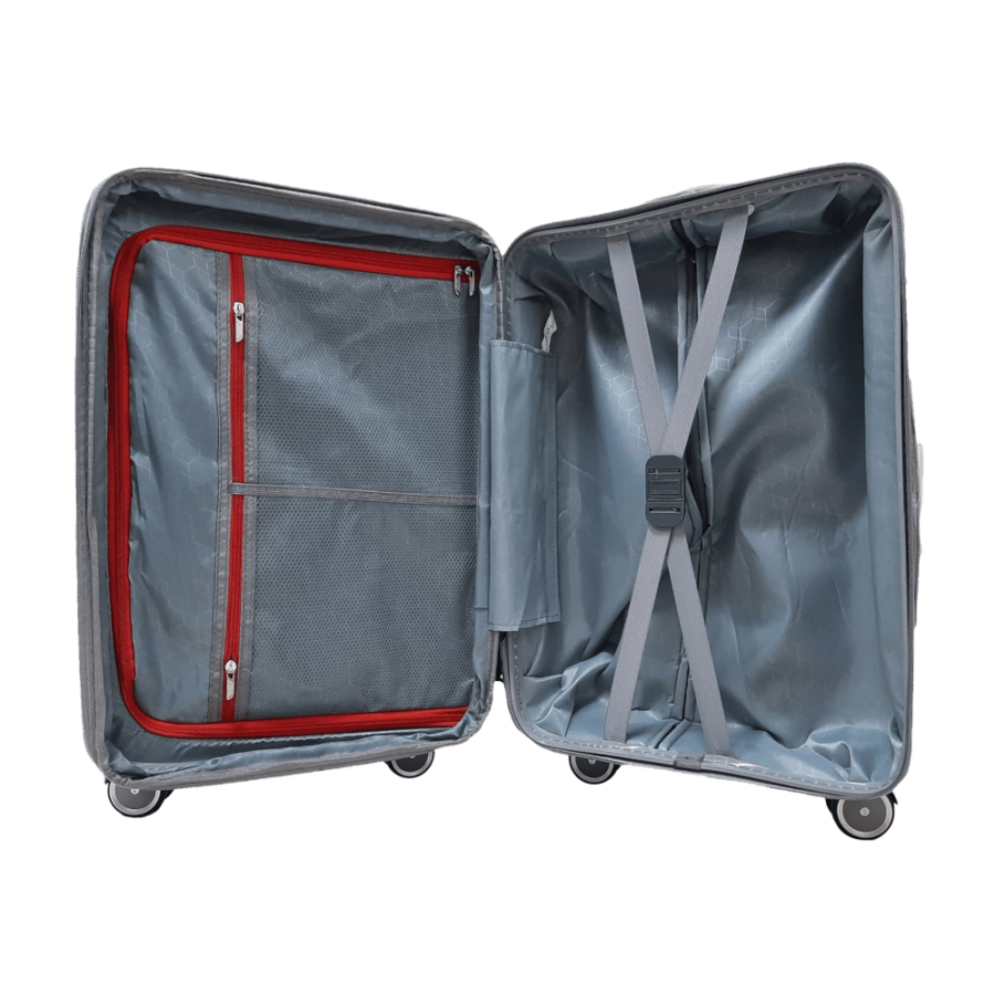 Чемодан маленький S ручная кладь Milano bag 024 полипропилен Серебряный