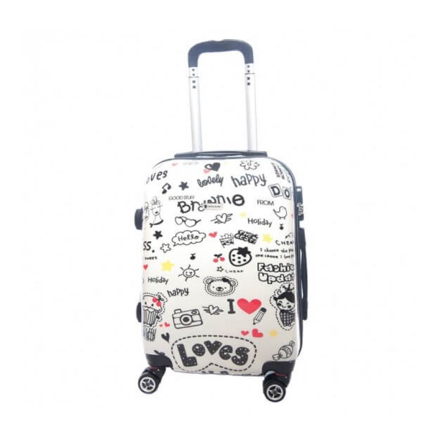 Чемодан средний M Worldline Airtex 808/love поликарбонат+ABS-пластик Разноцветный