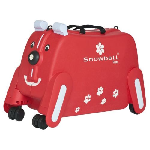 Детский чемодан маленький S Snowball 73102 Щенок полипропилен Красный