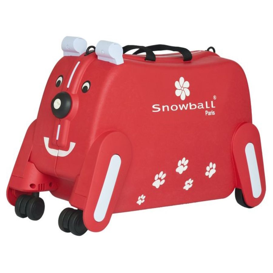 Детский чемодан маленький S Snowball 73102 Щенок полипропилен Красный