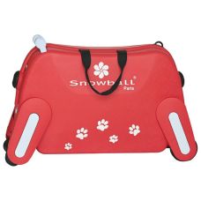 Детский чемодан маленький S Snowball 73102 Щенок полипропилен Красный