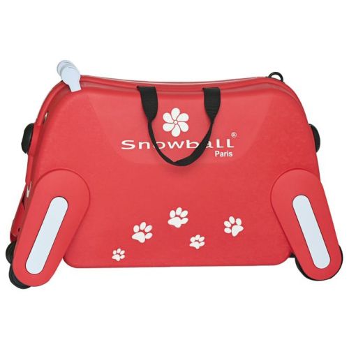 Детский чемодан маленький S Snowball 73102 Щенок полипропилен Красный