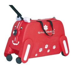 Детский чемодан маленький S Snowball 73102 Щенок полипропилен Красный