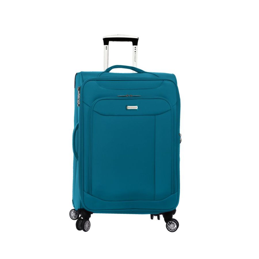 Чемодан маленький S тканевый  Snowball 87303 55×38,5×21см 35л Бирюзовый