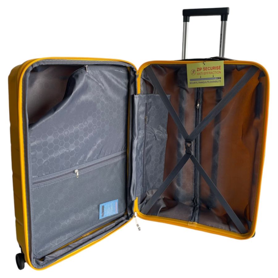 Чемодан малый S для ручной клади Worldline Airtex 289 полипропилен Желтый