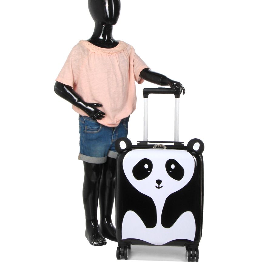 Чемодан маленький детский Madisson Snowball 32018P Panda Черно-белый