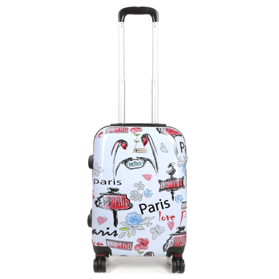 Чемодан Worldline Airtex 809/new-paris разноцветный размер маленький S