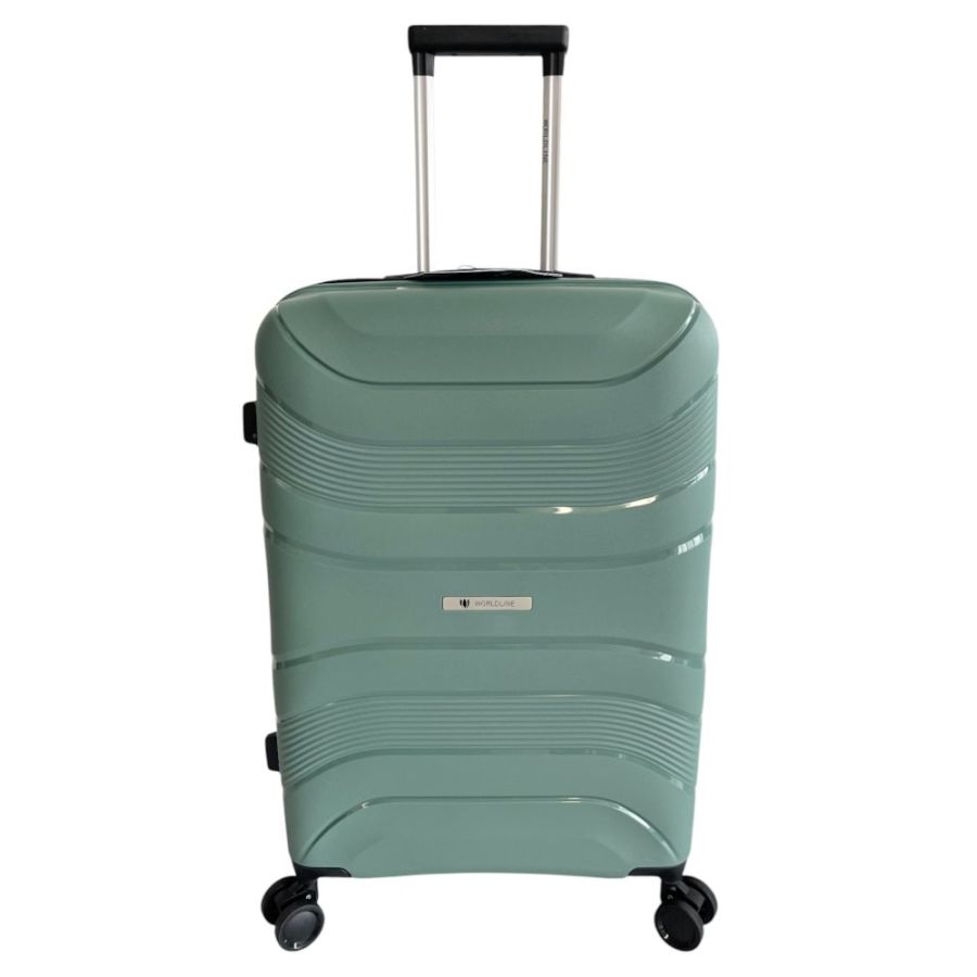 Чемодан средний (M) Worldline Airtex 288 полипропилен Салатовый