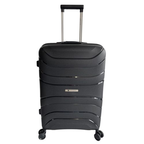 Чемодан средний (M) Worldline Airtex 288 полипропилен Черный