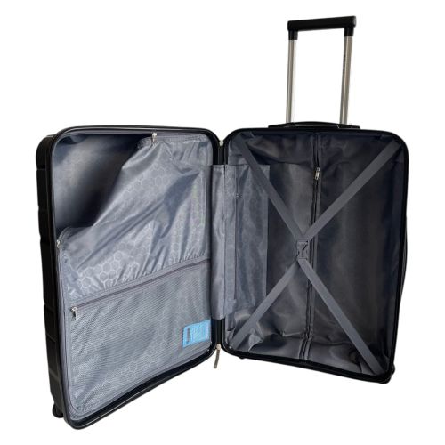 Чемодан средний (M) Worldline Airtex 288 полипропилен Черный