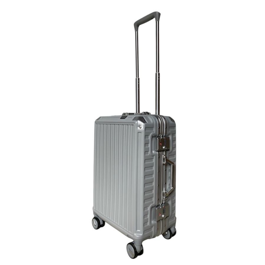 Чемодан маленький под ручную кладь S Milano bag 013 поликарбонат Серебряный